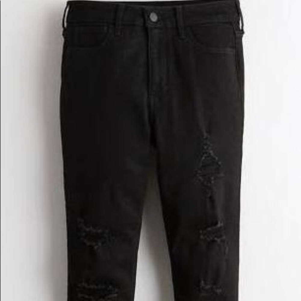 Hollister Super Skinny distressed black